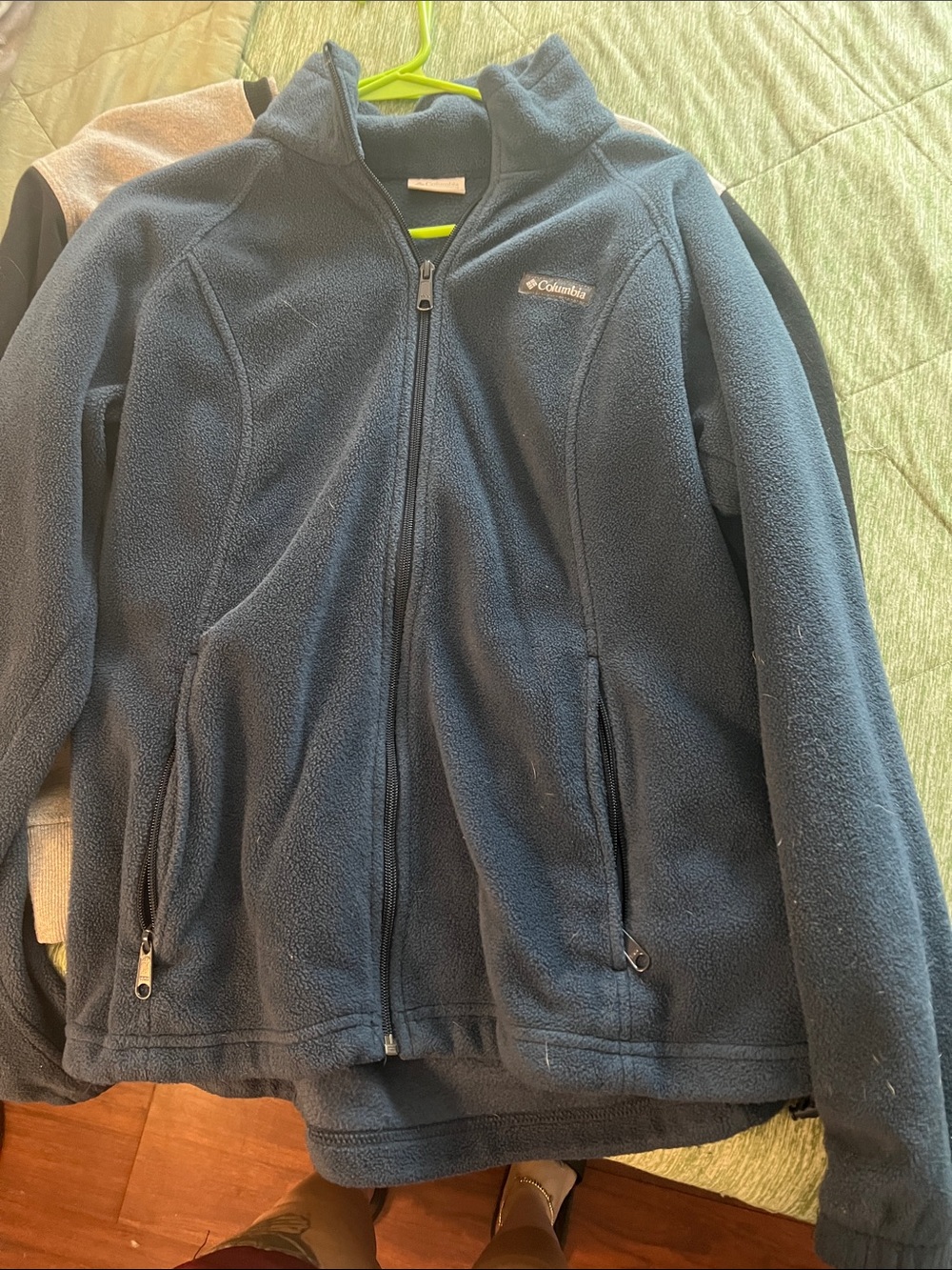 Columbia Dark Blue Full-Zip Fleece Jacket